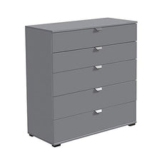 Cassettiera a 5 cassetti - Vincent - 90 cm, Grigio grafite