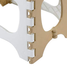 Camisin, sgabello pieghevole in plastica ispessimento sedia portatile per la casa per bambini, comodo sgabello, caffè + bianco