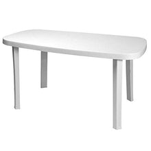 Piushopping Tavolo da Giardino per Esterno Rettangolare in Resina PLASTICA CM 140X82X72 (Bianco)
