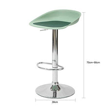 SoBuy Sgabello da Bar con poggiapiedi Sedia Alto Bar, Verde，Regolabile in Altezza e ruotabile di 360 ° FST75-GR