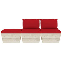 FAMIROSA Set Divani da Giardino su Pallet 3 pz con Cuscini Legno Abete-3414