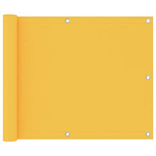 vidaXL Paravento da Balcone Giallo 75x400 cm Tessuto Oxford