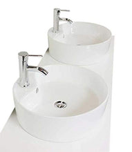Mobile bagno Novum XL bianco lucido con doppio lavabo