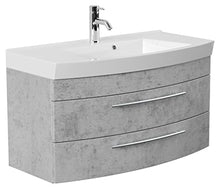 Mobile bagno curvo Bella 100cm grigio cemento