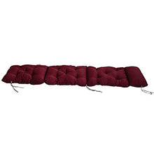 Meerweh 20071, cuscino imbottito per sedia a sdraio, circa 195 x 49 x 10 cm, colore rosso