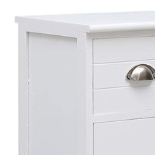 Festnight Credenza con 10 Cassetti in Legno Bianca 113x30x79 cm