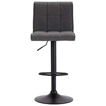 FAMIROSA Sgabelli da Bar 2 pz in Tessuto Grigio Scuro-9610