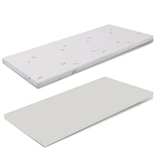 miasuite i sogni italiani Topper CORRETTORE in MEMORYFOAM per Materasso Singolo 80x200 Altezza 3 CM SFODERABILE Aloe Vera
