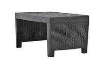 Dmora Salottino per Interno ed Esterno Composto da: 2 poltrone, 1 Divano a Due posti e 1 tavolino, con 8 Cuscini, Made in Italy, Antracite