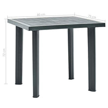 E E-NICES Tavolo da Giardino Verde 80x75x72 cm in Plastica