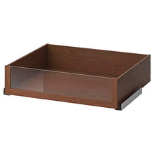 KOMPLEMENT cassetto con frontale in vetro 67,8x56,9x16 cm effetto frassino tinto marrone