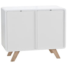 Beliani Credenza laminata in color legno chiaro/bianco Milo