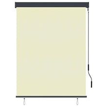 vidaXL - Tenda avvolgibile per esterni, 120 x 250 cm, colore: bianco crema