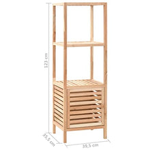 vidaXL Legno Massello di Noce Armadietto da Bagno Mobiletto Arreddo da Bagno