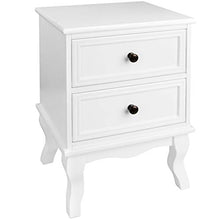 MIADOMODO® Comodino con 2 Cassetti - 49x34,5x30cm, Bianco, in Legno e MDF, Set da 1 o 2 - Comodino da Letto, Comodino Camera da Letto, Comodini da Notte, Camera da Letto Salotto (Set da 1)