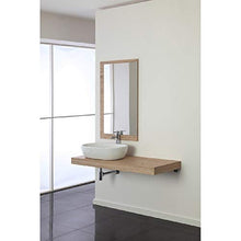 FERIDRAS Mobile Bagno Sospeso Rovere Moderno MOD. Shelf L.120xp.50xh.8 con Lavabo E Specchio