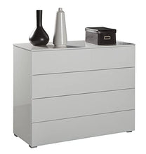 Composad CT7166K30404 Ampio comò Laccato, Legno, High Gloss White, 44x108x85 cm
