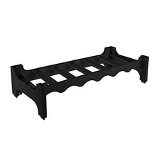 Mensola portabottiglie fino a 6 bottiglie, Impilabile, Plastica resistente (PP), 60 x 28 x 14 cm, Nero