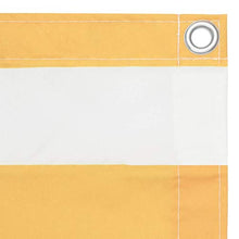 vidaXL Paravento Balcone Bianco e Giallo 90x500 cm Tessuto Oxford