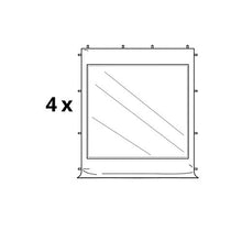 TOOLPORT Gazebo Pieghevole Giardino 3x3m - 4 Laterali Pesca Alluminio Telo Poliestere 100% Impermeabile Padiglione Mercati Sagre