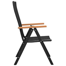 FAMIROSA Sedie da Giardino 4 pz in Polyrattan Nero-3106