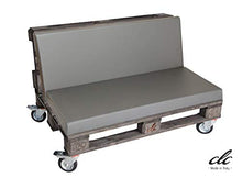 Divano divanetto 2 posti con Ruote, in Pallet EPAL per Esterno e Giardino -Made in Italy- Imbrunito Moka, 120x80x78