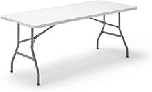 Tavolo pieghevole rettangolare, colore: bianco 180 x 74 x 74 cm bianco