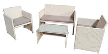 Salotto valencia Colore bianco 2 poltrone 1 divano 1 tavolo.