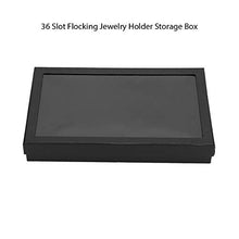 Alinory Pratica Custodia per Gioielli con Scatola di immagazzinaggio 8.7 * 5.9 * 1.2 in floccaggio per Home Office(Black)