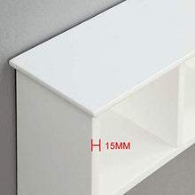 Semplicità Elegante Scaffale a Muro Scaffalature Sospese Scaffali Stile Americano Appendiabiti a Grata Appendiabiti Multiuso, 2 Colori, 2 Dimensioni, HJJ, bianca, 65x17.5x35cm
