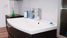 Set di mobili da bagno Malema in antracite con frontale arrotondato 6 pz.