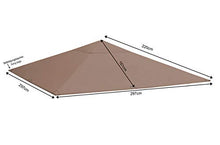 QUICK STAR Tetto di Ricambio per Gazebo da Giardino, 3 x 3 m, Colore Grigio-beige