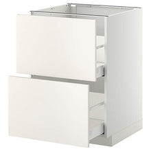 METOD/MAXIMERA base cb 2 frontali/2 cassetti alti 60x61.6x88 cm bianco/Veddinge bianco