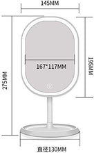 ZCCL Specchio per Il Trucco Specchio per Il Trucco a LED, [Ricaricabile] Specchio per Il Trucco Portatile con luci, Interruttore Touch Screen, Specchio cosmetico a Risparmio energetico con rotazi