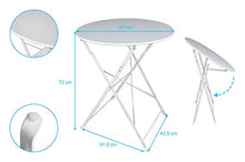 SAMIRA Set Tavolo e sedie da Giardino Pieghevoli, Set Tavolo e sedie da Esterno Bianco MOD. Positano