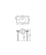 Lavabo consolle 100x56 axa - contea