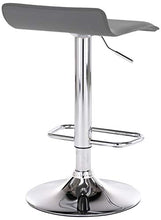 CLP Sgabello Bar Dyn Imbottito in Similpelle I Sedia Bancone Regolabile 60-78 CM I Sgabello Alto Girevole 360°, Colore:Grigio