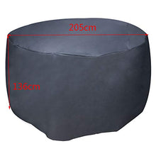 EUGAD Copertura per Lettino da Sole Protettiva Mobili da Giardino Anti-UV Copritutto Impermebile Rotondo Oxford 205x136cm 0056FCZ