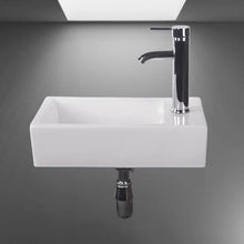 Home Supplies - Armadietto da bagno da parete per armadio, lavabo in ceramica, con rubinetto, trappola per bottiglie e scarico a scomparsa (rubinetto a destra)