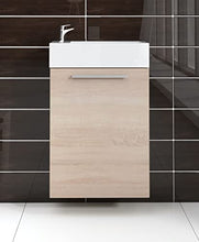 Badplaats Mobile da bagno Athene, lavabo 40 x 22 cm rovere chiaro – Mobiletto lavabo lavello mobili WC mobili