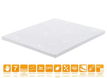 Marcapiuma - Topper in New Memory Matrimoniale 160 x 190 Alto 5 cm - Levante - H2 Medio Ergonomico Rivestimento Sfoderabile Antiacaro Antibatterico 100% Made in Italy
