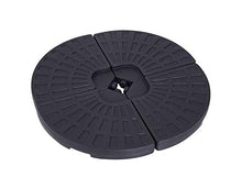 GARDENIA Set 4 Pezzi Base per Ombrellone Rotonda, Nero