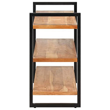 vidaXL Credenza con 3 Ripiani 120x40x75 cm in Legno Massello di Acacia