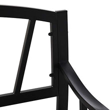Panchina 2 Posti da Giardino 128x56x86 cm in Metallo Nero