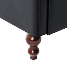 vidaXL Divano Chesterfield a 3 Posti Similpelle Nero Moderno Arredo Casa Sofa