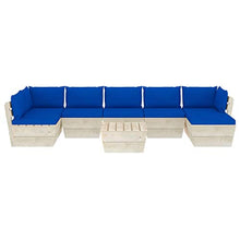 FAMIROSA Set Divani da Giardino su Pallet 8 pz con Cuscini Legno Abete-3622