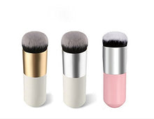 Fablcrew Pennello Professionale per Make up Ideale per Fondotinta Fard e Cipria Forma Grande e Rotonda Pennelli per Viso Size 10.5 * 3 * 3 cm (Rosa+Argento)