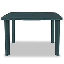 UnfadeMemory Tavolo da Giardino Resistente agli Agenti Atmosferici Verde 101x68x72 cm in Plastica
