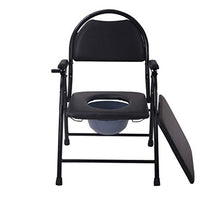 Comodino Comò Sedia da Bagno Sedia da Bagno Pieghevole Nera,Nero