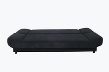 Mobilier Deco - Divano letto con cassapanca, colore: Nero
